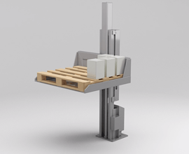 translyft pallet lifter with pallet and boxes