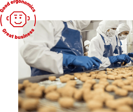 workers at a meat factory 